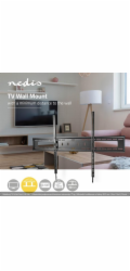 NEDIS nástěnný TV držák/ 60 - 100"/ nosnost 75 kg/ vzdálenost od stěny 30,5 mm/ fixní/ ocel/ černý