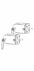 ERGOTRON DS100 OUTBOARD POLE CLAMPS, úchytky pro lištu ke spojení dvou držáků