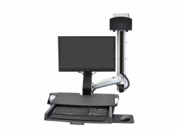 ERGOTRON StyleView® Combo System with Worksurface, Small CPU Holder (aluminum), držák na zeď, monitor/pc/myš/klávesnice