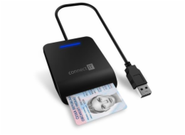 CONNECT IT USB čtečka eObčanek a čipových karet, ČERNÁ