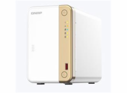 QNAP TS-262-4G 2-bay desktop NAS, 2-core Intel, 4GB DDR4, 2xSATA, 2xM.2, 1x 2.5GbE, HDMI, 4xUSB