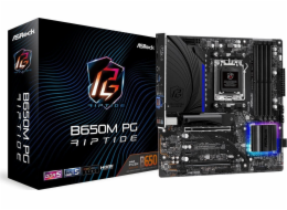 ASRock MB Sc AM5 B650M PG Riptide, AMD B650, 4xDDR5, 1xDP, 1xHDMI, mATX