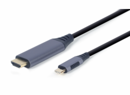Gembird CC-USB3C-HDMI-01-6 video cable adapter 1.8 m USB Type-C HDMI Type A (Standard) Black  Grey