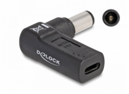 Delock Adaptér na kabel na nabíjení laptopu, ze zásuvky USB Type-C na zástrčku Dell 7,4 x 5,0 mm, úhlový 90