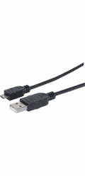 Manhattan USB-A - microUSB kabel 1,8 m černý (307178)