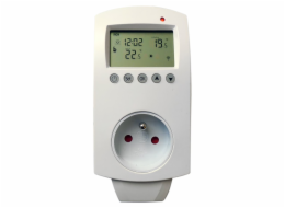 XtendLan Wi-Fi termostatická zásuvka/ 16A/ senzor/ displej/ kalendář/ časovač/ TUYA/ bílá