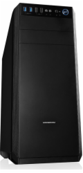 Modecom PC herní skříň OBERON PRO LE BLACK MIDI, 2x USB 3.0, 2x USB 2.0, audio HD, černá, bez zdroje