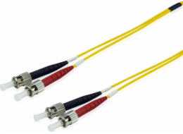 Equip Equip LWL Patchkabel ST->ST 5,00m Singlemode Duplex OS2 Yel Polybeutel