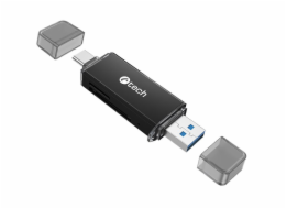 C-TECH čtečka karet UCR-02-AL, USB 3.0 TYPE A/ TYPE C, SD/micro SD