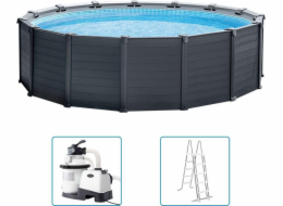 Frame Pool Set Graphit O 478 x 124cm, Schwimmbad
