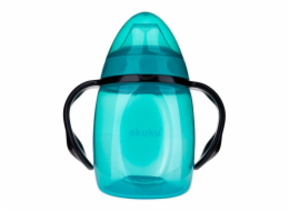 Hrníček nakloněný se silikonovým náustkem Akuku 280ml modrý