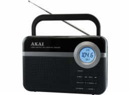 Rádio AKAI, PR006A-471U, přenosné, FM tuner s PLL, LCD displej, AUX-IN, RMS výkon 0,8 W