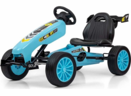 Dětská šlapací motokára Go-kart Milly Mally Rocket tyrkysová