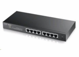 Zyxel GS1900-8 8-port Desktop Gigabit Web Smart switch: 8x Gigabit metal, IPv6, 802.3az (Green), fanless v2