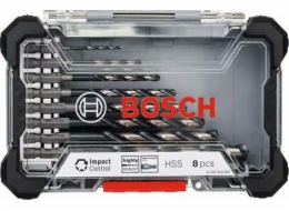 Sada spirálových vrtáků Bosch Impact Control HSS, 8 kusů