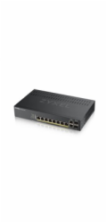 Zyxel GS1920-8HPV2 10-port Smart Managed PoE Switch Switch, 8x gigabit RJ45, 2x gigabit RJ45/SFP, 130W pro PoE