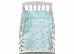2-dílné ložní povlečení New Baby 90/120 cm obláčky mátové