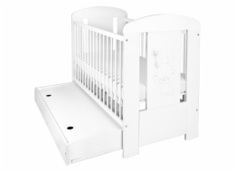 New Baby dětská postýlka Králíček se šuplíkem bílá