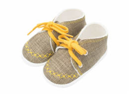 Kojenecké capáčky tenisky New Baby jeans mustard 3-6 m