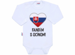 Body s potiskem New Baby Fandím s ocinom biele