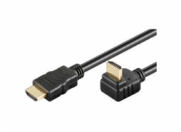 Kabel HDMI High Speed+Ethernet zlacený zahnutý konektor 270° 10m