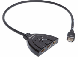 Manhattan Manhattan 1080p 3-Port HDMI-Switch integriertes Kabel sw
