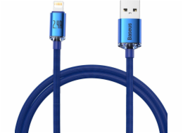 Baseus CAJY000003 Crystal Shine Series Datový Kabel USB - Lightning 20W 1,2m Blue