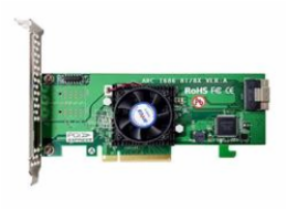 ARECA Tri-mode RAID0/1/10 card 8-port int. (SFF-8654), PCIe4.0 x8 Card, LP