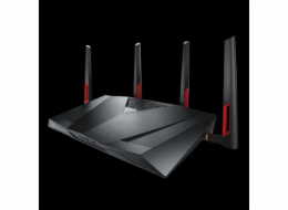 ASUS DSL-AC88U wireless router Gigabit Ethernet Dual-band (2.4 GHz / 5 GHz) Black  Red
