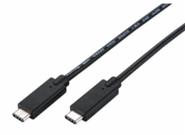 C-TECH kabel USB 3.2, Type-C (CM/CM), PD 100W, 20Gbps, 1m, černý