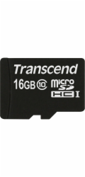TRANSCEND MicroSDHC karta 16GB Class 10, bez adaptéru