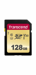 Transcend SDXC 500S        128GB Class 10 UHS-I U3 V30