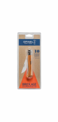 Opinel Taschenmesser No. 10 Carbonklinge mit Holzgriff