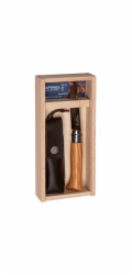 Opinel Taschenmesser No. 08 in Holzbox ink. Etui, Olivenholz