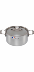 De Buyer Affinity Bratentopf Edelstahl mit Deckel 24 cm