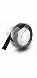 Dymo 3D Prägeband 9 mm x 3 m Plastik glänzend schwarz