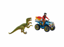 Schleich Dinosaurs         41466 Flucht auf Quad vor Velociraptor