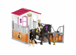 Schleich Horse Club Box na koně s Tori a princeznou, hrací figurka