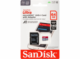 SanDisk Ultra microSDXC A1  64GB 140MB/s Adapt.SDSQUAB-064G-GN6MA