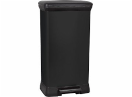 CURVER METALLIC WASTE BIN 50L WITH PEDAL /IML BLACK