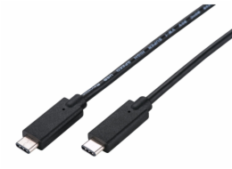 C-TECH Kabel USB 3.2, Type-C (CM/CM), PD 100W, 20Gbps, 2m, černý