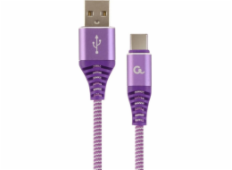 Gembird CC-USB2B-AMCM-1M-PW USB cable 1.8 m USB 2.0 USB A USB C Violet  White