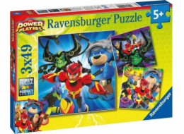 Puzzle 3x49 dílků Power Players