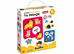 Puzzle kontrastowe - Tu pasuje