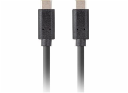 Lanberg USB-C M/M 3.1 GEN 2 kabel 1m 10GB/S PD100W černá  