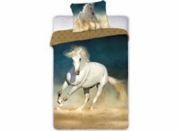 Youth bedding HORSES WHITE HORSE 140x200cm + pillow 70x90cm