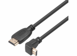 HDMI V 2.0 kabelové zlato -rozloženo 1,8 m úhlové
