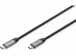 Kabel USB Digitus USB 3.0 Digitus Premium 60W/5Gbps USB C/USB C M/M Černá 0,5 m