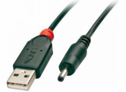 Lindy USB-A – DC 2,50/0,7 mm 1,5 m černý kabel (70265)