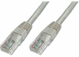 Propojovací šňůra kat.5e UTP, CU, AWG 26/7 5m Šedá